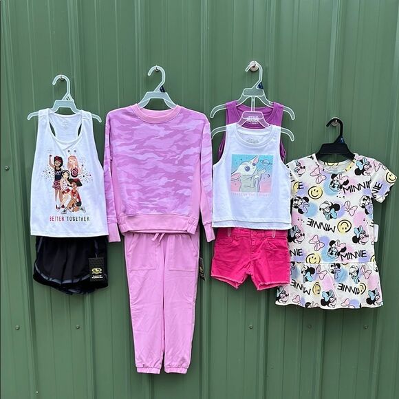 Girls Shorts Tank Tops Tracksuit Dress 8-Piece Bundle Size XS 4/5 - Picture 1 of 9